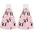 thumbnail image 2 of 1 Pcs Hanging Towels, Dish Towels Cute Dog Puppies Absorbent Hand Towels with Hanging Loop Washcloth for Bathroom Kitchen, 2 of 7