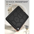 thumbnail image 3 of Poetic TurtleSkin Case Designed for iPad Air 11 Inch M2 2024 Only, Heavy Duty Shockproof Rugged Kids Friendly Drop Protection Silicone Cover Case, Black, 3 of 5