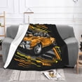 thumbnail image 2 of WARHOOME Throw Blanket for Bed Couch, Warm Yellow Vintage Racing Car Pattern Flannel Decor Blankets for Sofa Office Camping Car Travel, 60 x 50 inches, 2 of 8