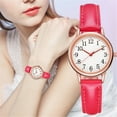 thumbnail image 2 of Leather Watch Minimalist Gift Women's Sleek Quartz Dial Fashion With Strap Watch Women's Watch Women's Wrist Watches Leather Watch Band Women Mens Watch Face Watched for Women on Watches for, 2 of 3