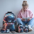 thumbnail image 2 of Yspwyqan Kids Backpack Set for Boys, Cute Highland Cow 4 Piece Backpack and Lunchbox Set with Padded Straps, Casual Daypack for School Hiking Travel Ages 8-15, 2 of 7