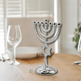thumbnail image 5 of 3 Arches USA 7 Branch Menorah Home Decor Silver Plated Candelabra, 5 of 6