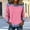 Pink, variant on Olyvenn Collared Sweaters for Women with Buttons Vintage Denim Patchwork Pullover Waffle Knit Sweater Casual Jean Tops Shirts Sky Blue L