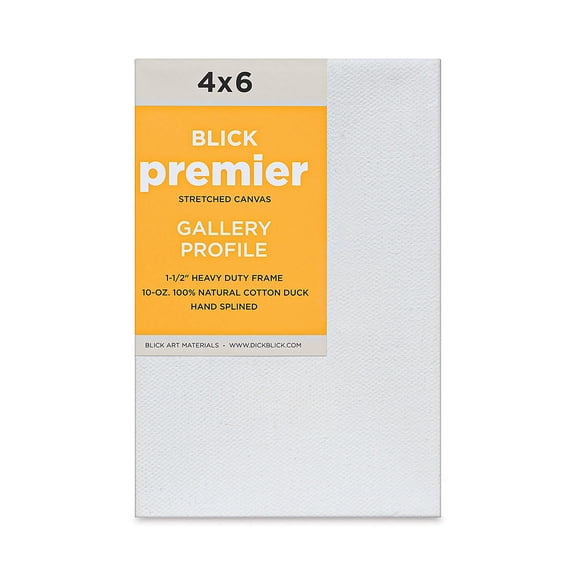 Blick Premier Stretched Cotton Canvas - Gallery Profile, Splined, 4" x 6"