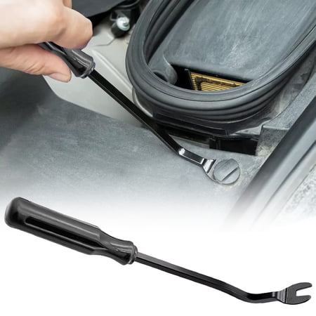 1 PCS Metal Nail Puller Heavy-Duty Auto Trim Removal Tool Fastener Car Panel Door Interior Window Tool Auto Clip Fastener Remover Pry Tool Professional Clip Puller Rivet Removal Tool (Black)