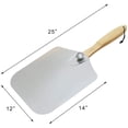 thumbnail image 2 of Aluminum Pizza Peel with Wood Handle 14-Inch x 12-Inch Kitchen Supply for Baking Homemade Pizza Bread, 2 of 6