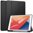 thumbnail image 1 of Case for iPad 7th Generation 10.2 Inch 2019, Full Body Protective Rugged Shockproof Case with Pencil Holder, Trifold Stand with Auto Sleep/Wake Smart Case Cover for iPad 10.2 2019 - Black, 1 of 8