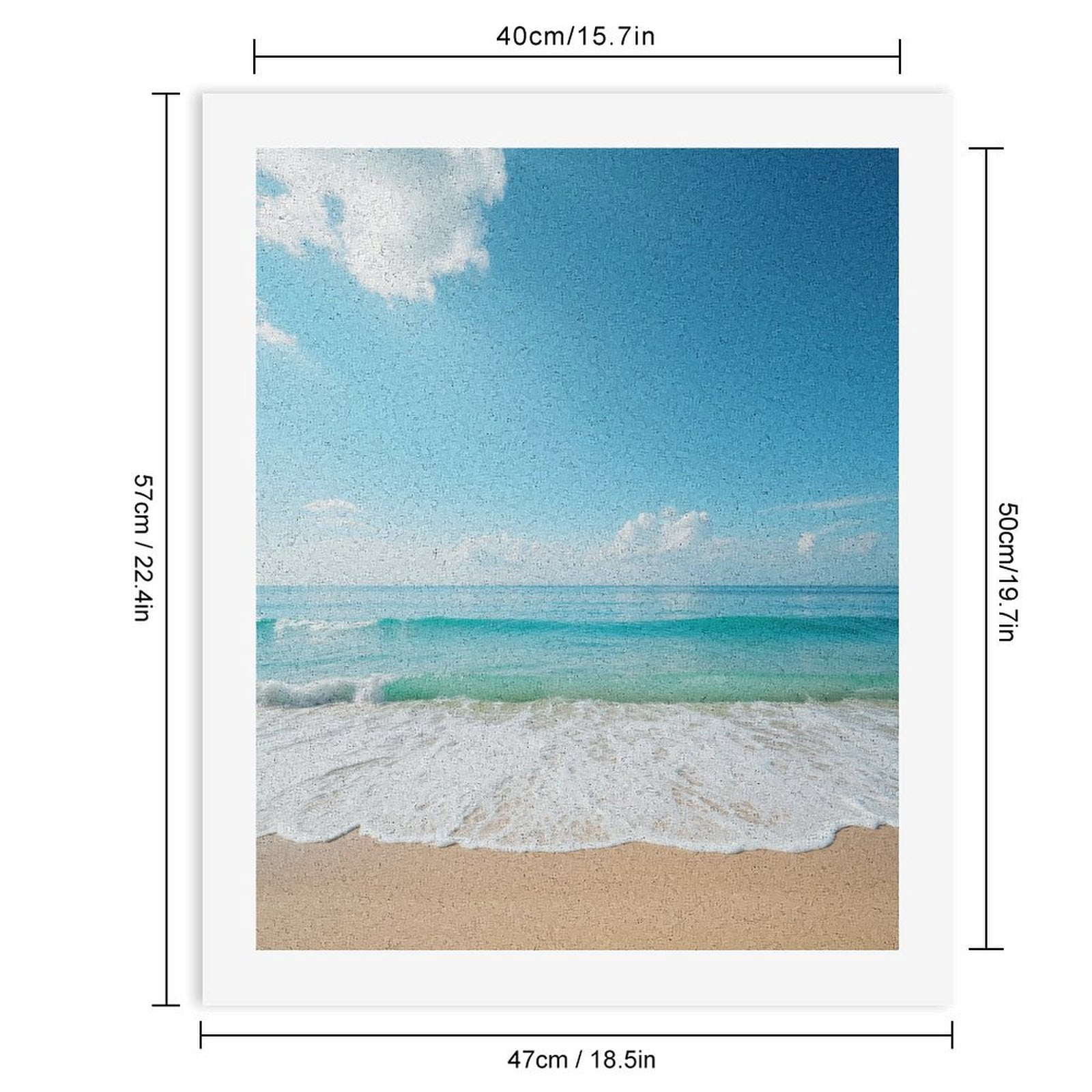 Paint by Numbers Kit for Adults, Ocean Waves Sandy Beach Sky Paint by Numbers, Easy Paint by Numbers Kit for Adults Beginner, DIY Adult Paint by Number Kits on Canvas, Home Decor