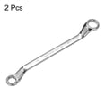 thumbnail image 3 of 2pcs 75 Degree Offset Box End Wrench 14mm x 17mm Metric 12 Point Mirror Chrome Plated Alloy Steel Double Box Wrenches Long Industrial Grade Torx Box Wrench Repair Tool, 3 of 8