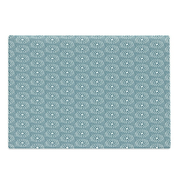 Abstract Cutting Board, Contemporary Illustration of Graphic Polka Dots in Different Sizes, Decorative Tempered Glass Cutting and Serving Board, in 3 Sizes, by Ambesonne