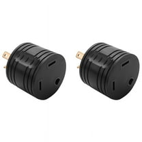 2X RV Generator Adapter 3- 30A Male to 30A Female RV Power Plug 125V RV Plug for Motorhome Trailer L5-30P,2 x Car Power Adapter,black