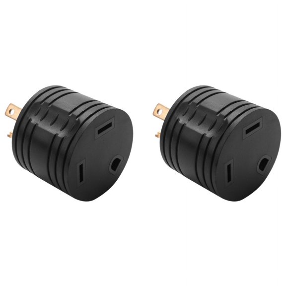 2X RV Generator Adapter 3- 30A Male to 30A Female RV Power Plug 125V RV Plug for Motorhome Trailer L5-30P
