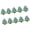 Green, variant on 10Pcs Festive Tree Glass Beads Hand Painted Craft Supplies for Christmas Jewelry Making & Ornament Decorations