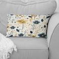 thumbnail image 2 of Designart "Serenity in Minimalist Blue" Floral Printed Throw Pillow, 2 of 5