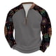 thumbnail image 2 of Blusas y camisas de manga larga con cuello redondo para hombre Sudadera con puños en los hombros estampada para hombre Blusa de poliéster de manga larga con cuello redondo para hombre, 2 of 3