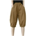 thumbnail image 3 of Wlynlyn Knee Length Shorts for Women Dressy Casual Summer Shorts Baggy Cropped Lounge Shorts, 3 of 10