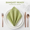 thumbnail image 3 of REGALWOVEN Set of 12 Cloth Napkins, Polyester Washable and Reusable Table Dinner Napkins for Home, Restaurant, Weddings, and Parties Grass Green 17x17inch, 3 of 6