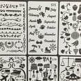 thumbnail image 4 of 36pcs Children Drawing Stencils Kit PET Material Reusable Painting Template Birthday Gift for DIY Craft Journal Notebook Diary Scrapbooking Card Decoration Wood Burner Pen Tool, 7.0 * 4.0in, 4 of 9