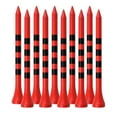 thumbnail image 2 of 100 tees de golf con rayas, escala, irrompibles, largos, de alto rendimiento. 83 mm rojo, 2 of 9