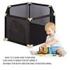 Playpen North States Style Portable Indoor And Outdoor Playard Baby Toddler Safety Crawling Guardrail Child Game Fence, Coffee, 66.5*148Cm
