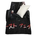 thumbnail image 2 of GhostFace Holding Knife Kanji Throw Blanket, 2 of 3