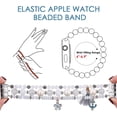 thumbnail image 3 of V-Moro Apple Watch Bands 38mm/40mm/41mm,Bracelet Beaded Apple Watch Series for Women,Fashion Handmade Beaded Strap-White, 3 of 7