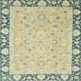 thumbnail image 1 of Ahgly Company Indoor Square Abstract Brown Gold Oriental Area Rugs, 5' Square, 1 of 6