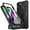 Matte Black, variant on Poetic Spartan Case for iPhone 14, Full Body Rugged Case with Kickstand, Metallic Orange