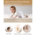thumbnail image 6 of 0.8" Thick XPE Foam Baby Play Mat - 71x79" Foldable & Reversible Floor Mat, Waterproof & Safe Play Mat for Baby, Ideal PlayMats/Playmat for Babies,Baby Playpen Infants, Kids, Indoor & Outdoor Use, 6 of 9
