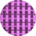 thumbnail image 1 of Ahgly Company Indoor Round Abstract Purple Modern Area Rugs, 6' Round, 1 of 4