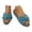 Blue, variant on Toome Womens Slide Sandals Bow Knot Summer On Slippers Open Toe Flat Shoes