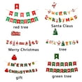 thumbnail image 3 of YINKUU Christmas Flags Circle Garland Pull Flowers Holiday Decorations Banners New Cartoon Red Green Fashion Burlap Circles, 3 of 13