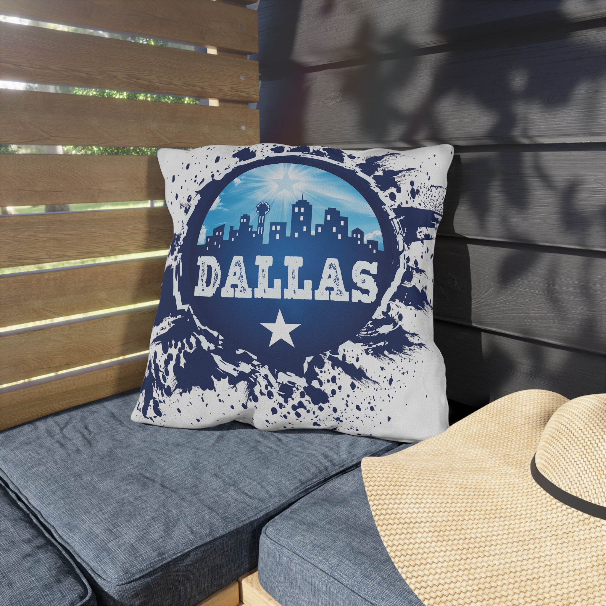 Dallas Texas Outdoor Pillows, deck pillow, patio pillows, Home Decor