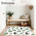 thumbnail image 3 of ODIKA 5'x7' Machine Washable Non-Slip Area Rug, Joyful Dachshund Among Winter Berries and Pine Needles High Traffic Rug, Green, 646276, 3 of 7