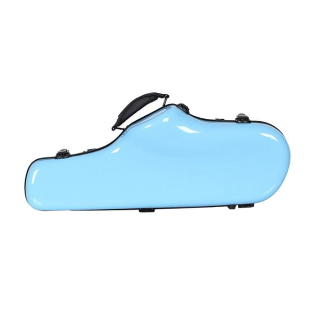 Estuche portátil para saxofón alto, correas de hombro extraíbles, bolsa de transporte ligera, estuche rígido para saxofón Azul