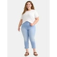 thumbnail image 3 of Terra & Sky Women's Plus Size High Rise Capri Jeggings, 2-Pack, Sizes 0X-5X, 3 of 5