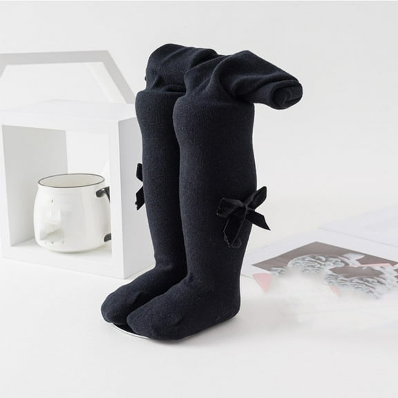 Bnwani Kids Leggings for Girls Winter Tight Thin Outwear Printed Brushed Black