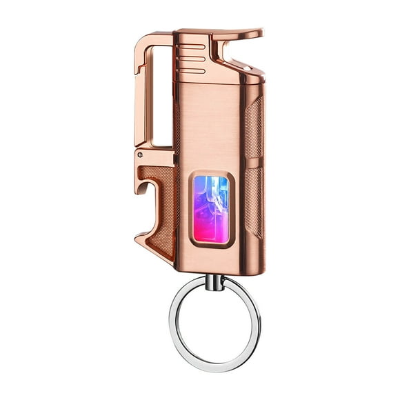YoGold Torch Lighter, Adjustable Windproof Flame, Chef's Professional Gift, 3-in-1, Refillable Butane Lighter for Grilling, Outdoor, Barbecue and Baking Lighters (Butane Gas Free) Gold