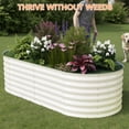 thumbnail image 6 of Galvanized Raised Garden Bed - Heavy Duty Oval Metal Planter Boxes, Rust-Resistant, Bottomless, Easy Assembly, Ergonomic for Vegetables, Flowers, Herbs, Fruits - 4x2x2 ft & 8x2x1.5 ft, 18–24" Tall, 6 of 9