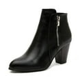thumbnail image 6 of Viluyesy Womens Ankle Boots, Zipper Block Heels Solid Classic Fashion Causal Dress Booties Black US9.5, 6 of 9