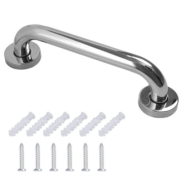 Simple & Stylish Design Stainless Steel Shower Grab Bars, Space-Saving Wall-Mounted Anti Slip Shower Grab Bar, Multi-Purpose Towel Holder for Shower Toilet Bathtub Areas (30 Cm)