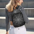 thumbnail image 5 of Xecao A Web With A Spider Canvas College Laptop Backpack, a durable rucksack designed for both men and women, ideal for travel, school, and daily use-Small, 5 of 5