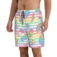 thumbnail image 2 of Kll Cute Unicorn Men'S Casual Summer Beach Shorts Hawaiian Shorts With Pockets-Xx-Large, 2 of 9