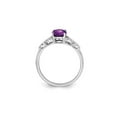 thumbnail image 3 of Gem & Harmony 1.10 Carat (Ctw) Oval-Cut Amethyst Ring in 14K White Gold for Women, 3 of 6