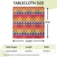 thumbnail image 2 of Colorful Geometric Pattern Square Fitted Tablecloth with Elastic Edge,Square Table Cover,Washable Elastic Table Cover for Home Kitchen Party Decor 34"x34", 2 of 6