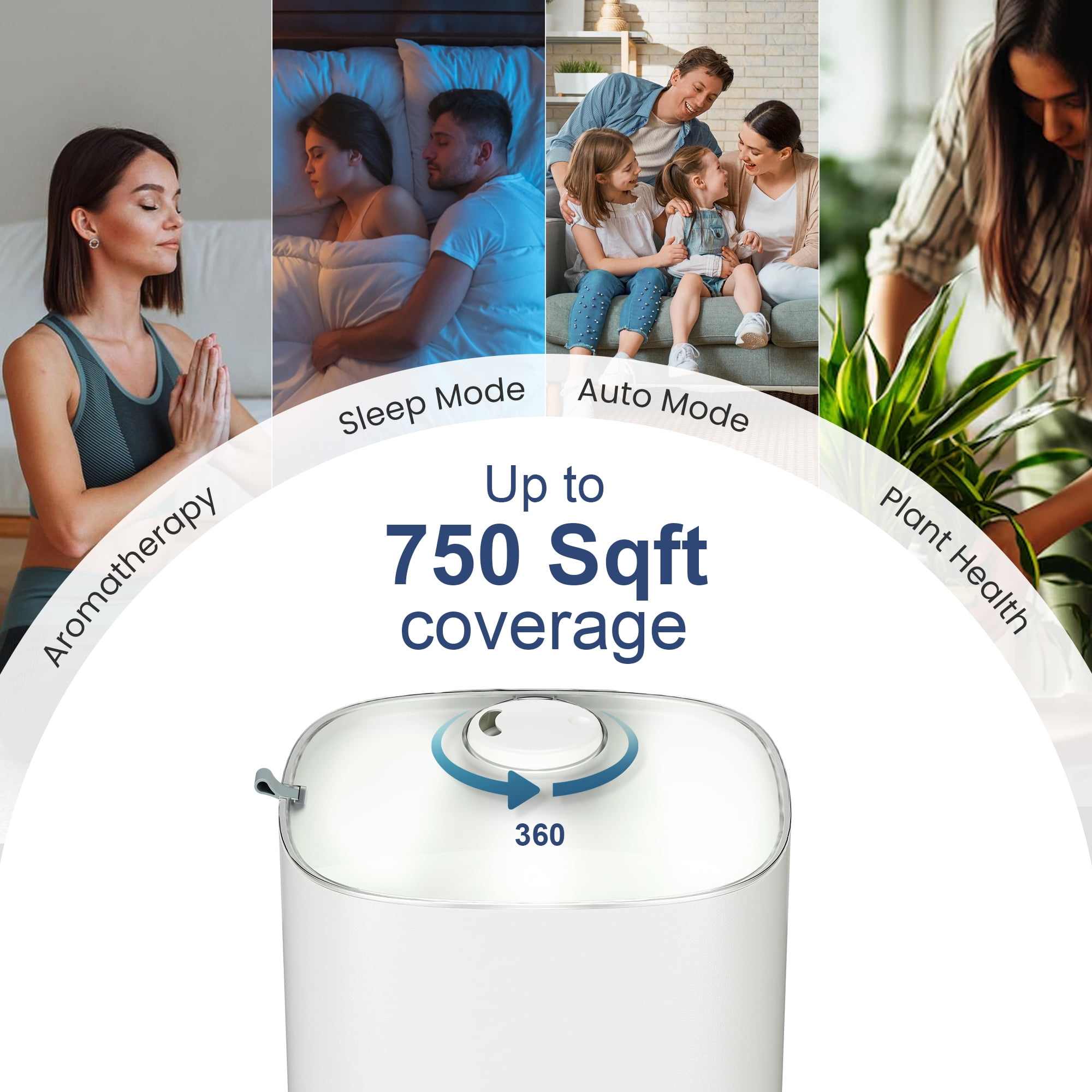 MIKO Breeze + Smart Humidifier with App Control Ultra-Quiet, Top-Fill Design, Aromatherapy, and Rapid Humidity Increase Breeze+
