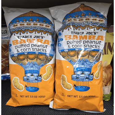Trader Joe's BAMBA puffed peanut & corn snacks 3.5oz 100g (2 Bags)