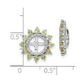 thumbnail image 2 of White Sterling Silver Earring Jackets & Enhancers (08) August Women'S Peridot Round Green Diamond 14 mm, 2 of 2