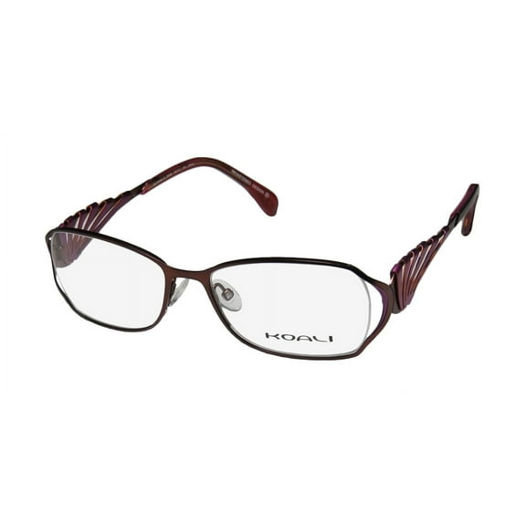 NEW KOALI 6918K MENS/WOMENS DESIGNER FULL-RIM BROWNISH RED / PURPLE FRAME DEMO LENSES 52-17-135 EYEGLASSES/EYEGLASS FRAME