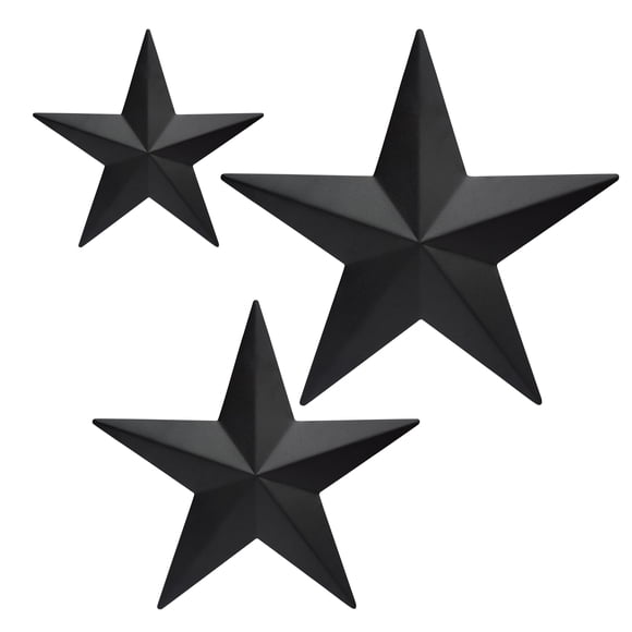 Estrella decorativa de pared JoyEvy 6, 9 pulgadas, 12 pulgadas, hierro negro, rústico, vintage